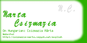 marta csizmazia business card